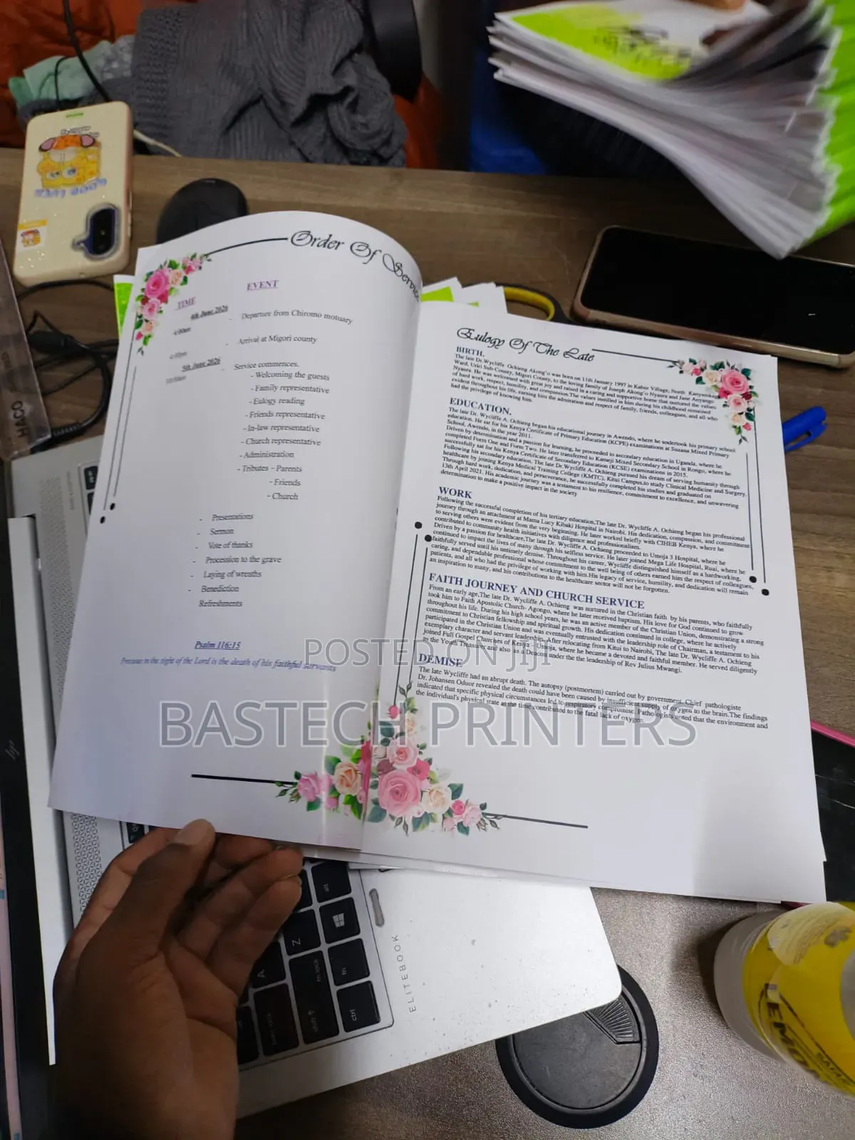 A4 Full Colour Eulogy Printing – 8 Pages | Fast Professional