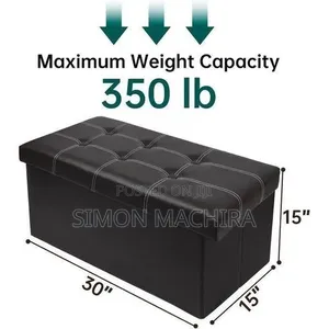 Foldable Ottoman Leather Storage Box