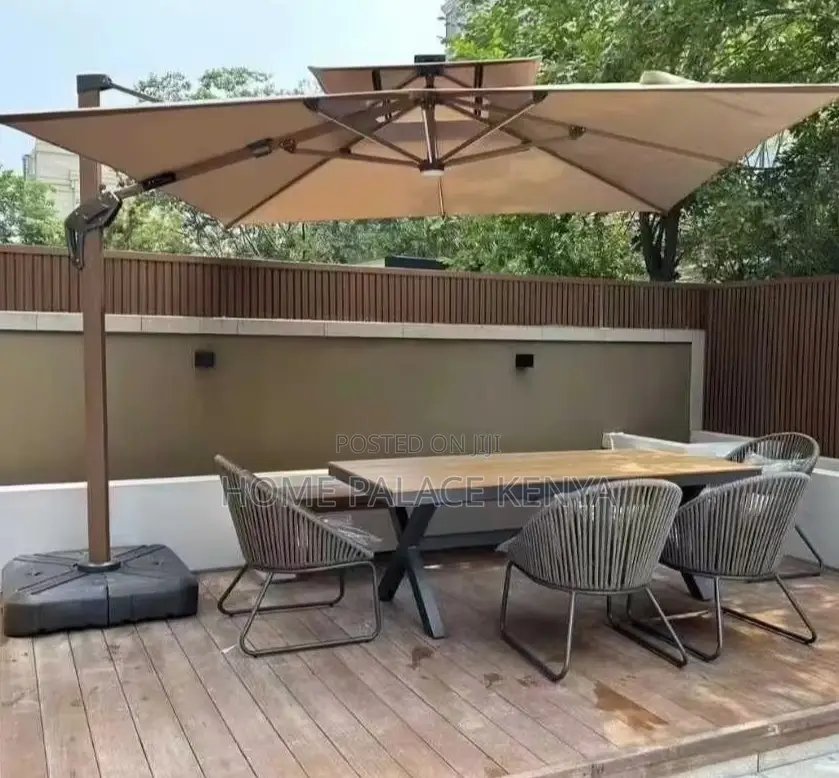 Garden Umbrella: 3x3m Waterproof Foldable Roman Sun Umbrella With Base