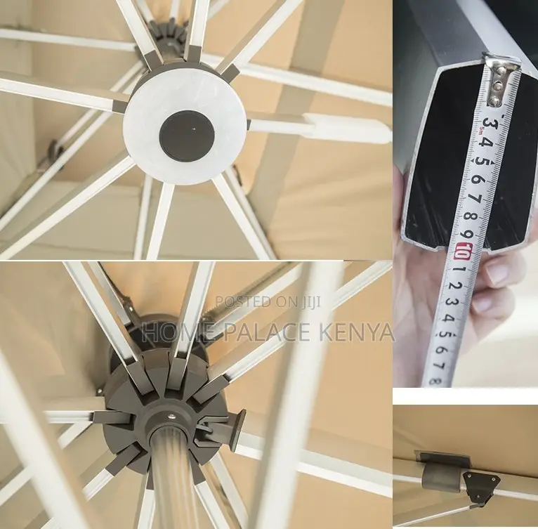 Garden Umbrella: 3x3m Waterproof Foldable Roman Sun Umbrella With Base