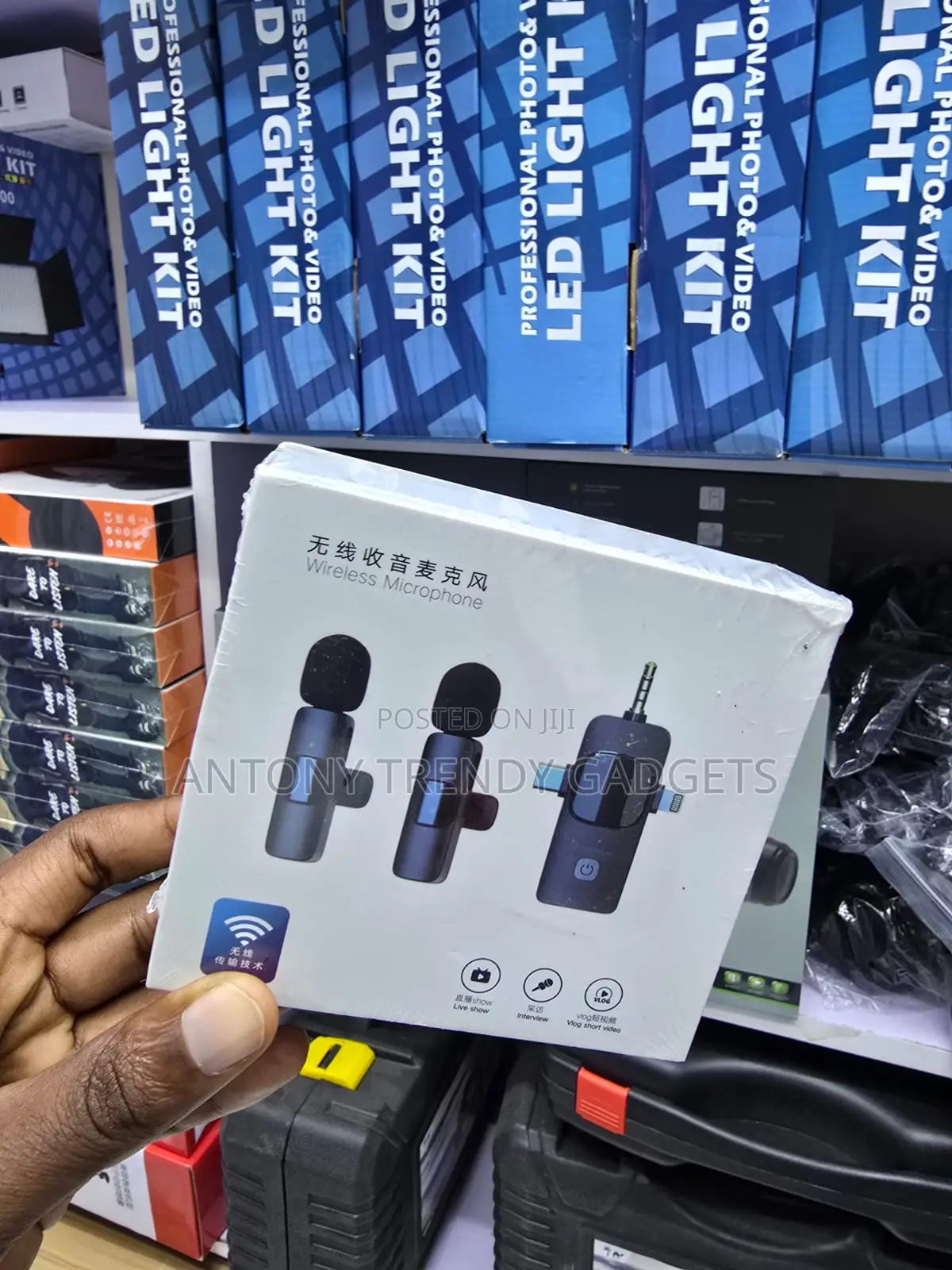 Wireless Lavalier Mic 2.4ghz Noise Cancellation Recording Kit