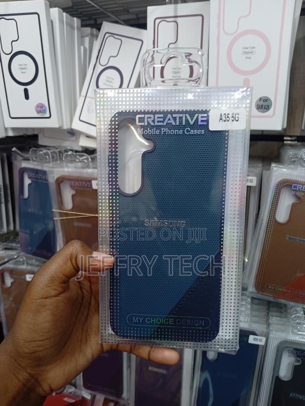 Samsung A35 5g Blue, Textured Design Cover
