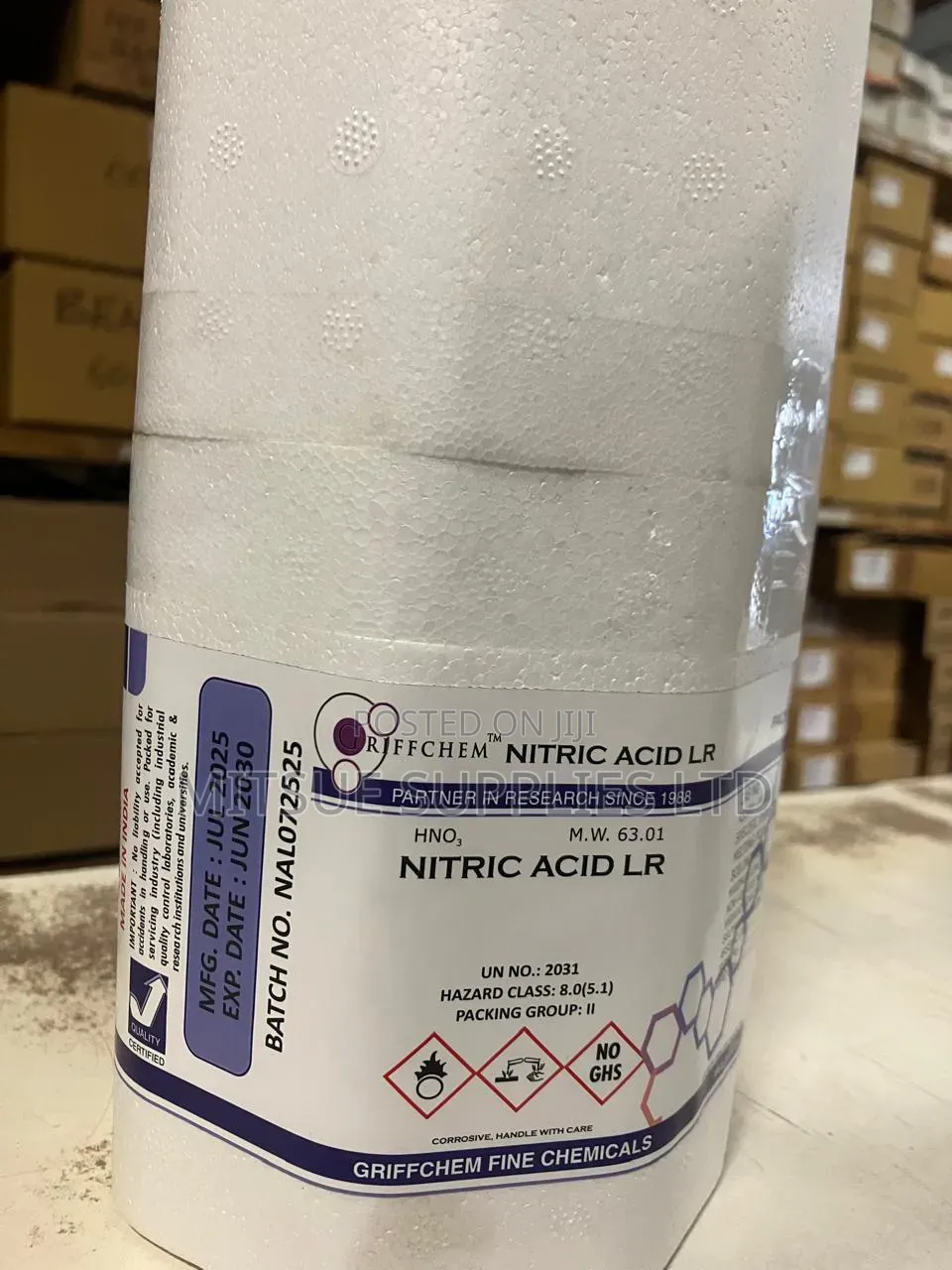 Nitric Acid (1.41-1.42) Assay 69-72% 1l Griffchem