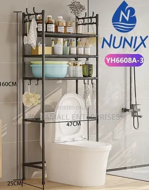 Nunix 3-Tier Over-the-Toilet Organizer Maximize Bathroom Space
