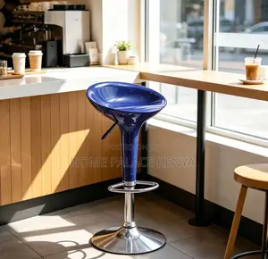 Counter Stool Blue Lift-Up High Stool Chair