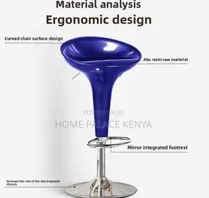 Counter Stool Blue Lift-Up High Stool Chair