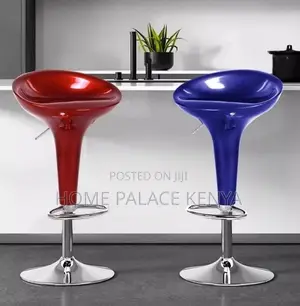 Counter Stool Blue Lift-Up High Stool Chair