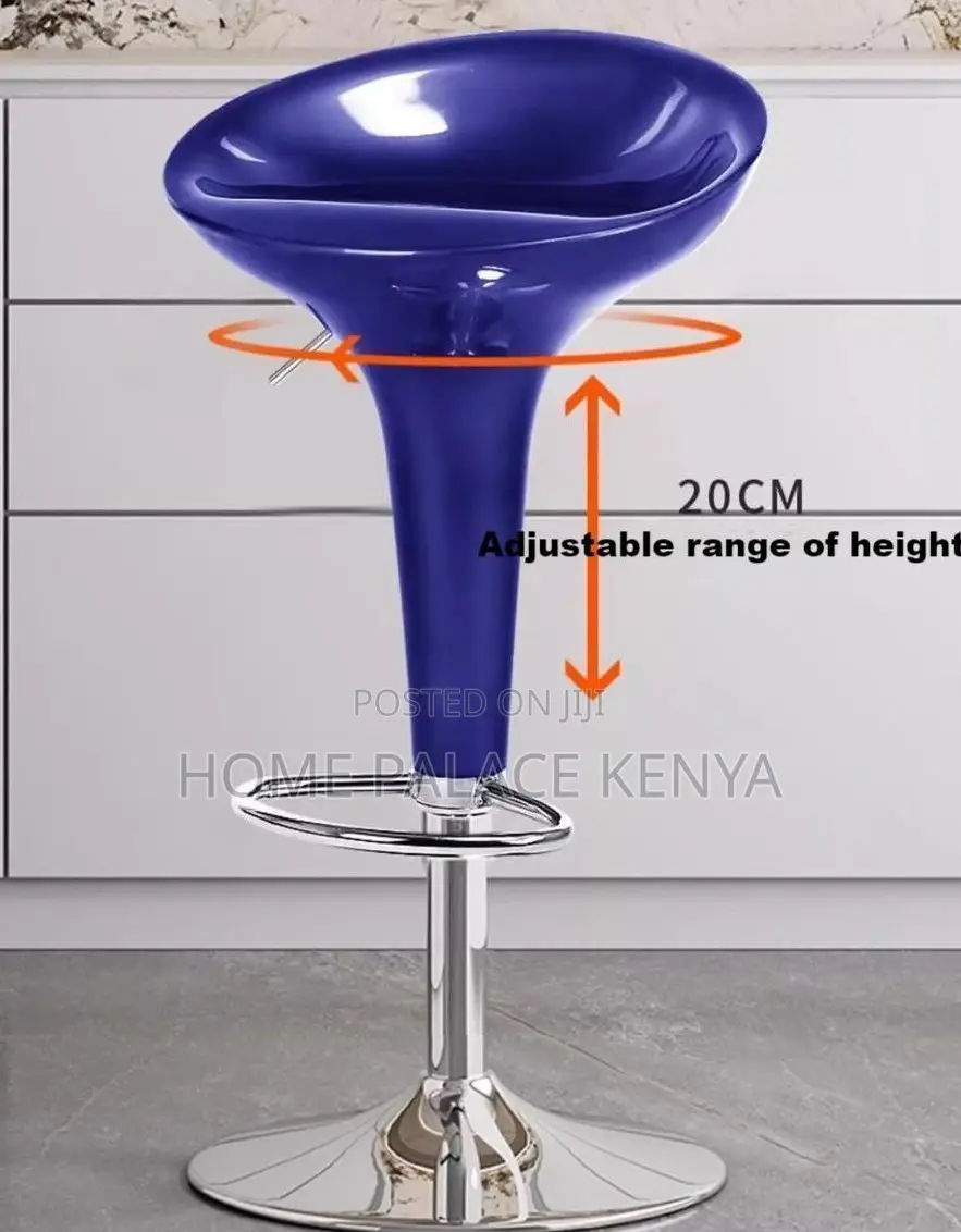 Counter Stool Blue Lift-Up High Stool Chair