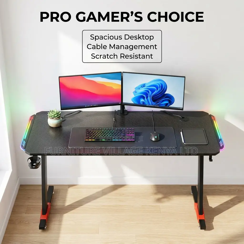 Gaming Desk With Led Lights