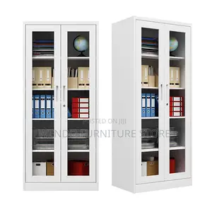 Office Cabinet; Two Doors Excellent Cabinet With Front Glass View