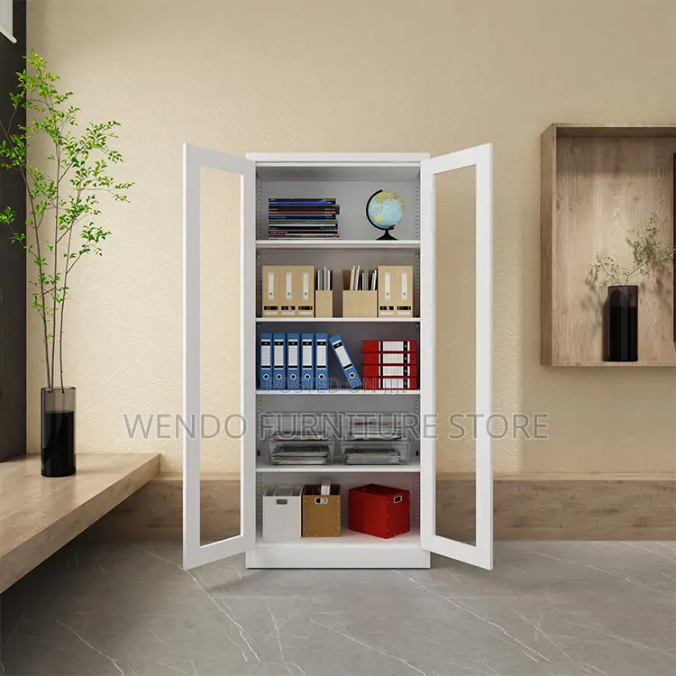 Office Cabinet; Two Doors Excellent Cabinet With Front Glass View