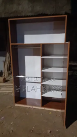 Dark Walnut Combined White Stand Alone Wardrobe