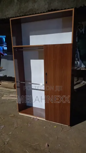 Dark Walnut Combined White Stand Alone Wardrobe
