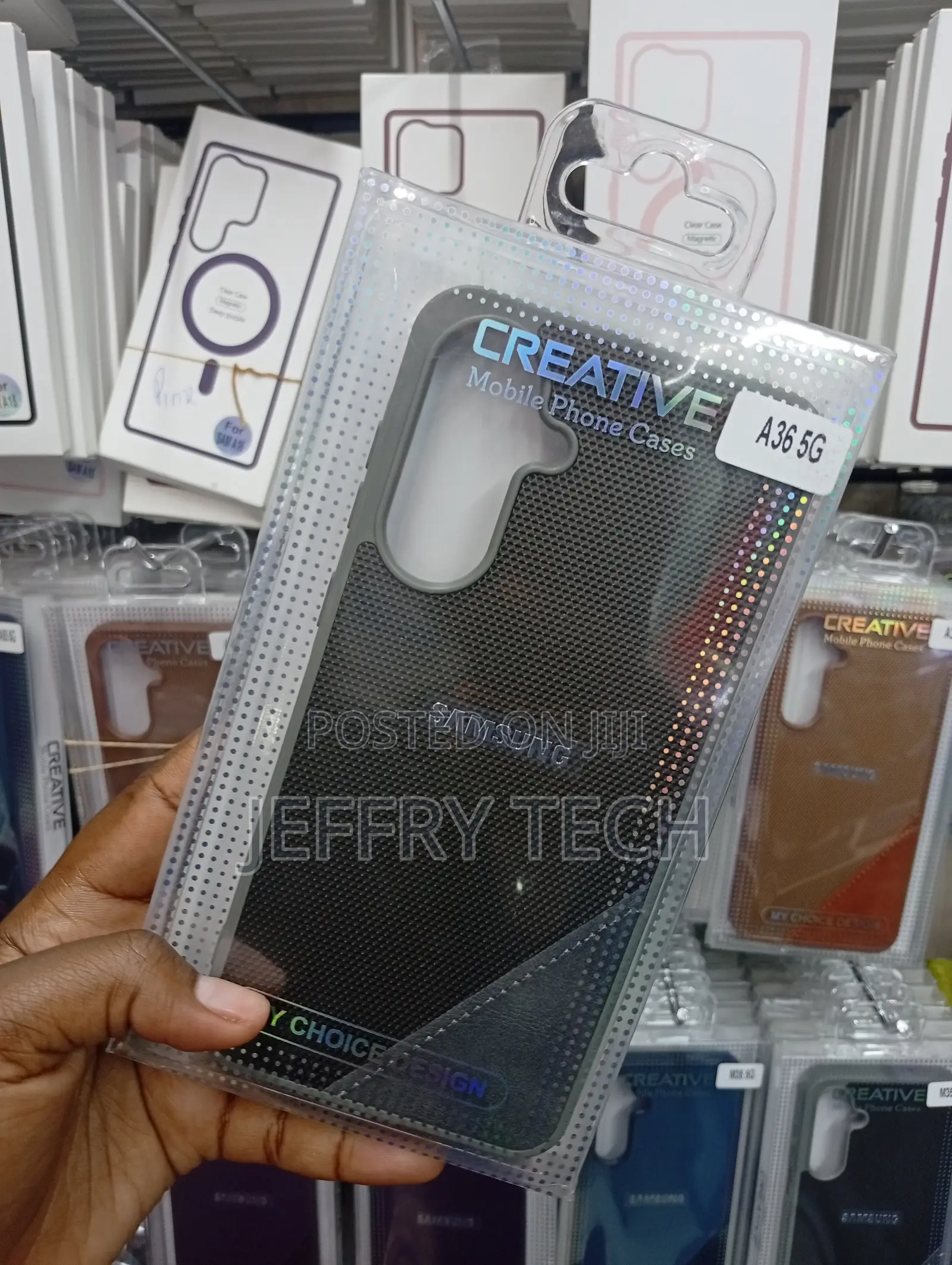 Samsung Galaxy A36 Dark, Carbon-Fiber Textured Pattern Cover