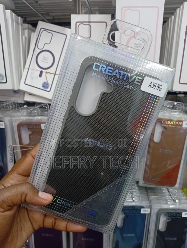 Samsung Galaxy A36 Dark, Carbon-Fiber Textured Pattern Cover - thumbnail 2