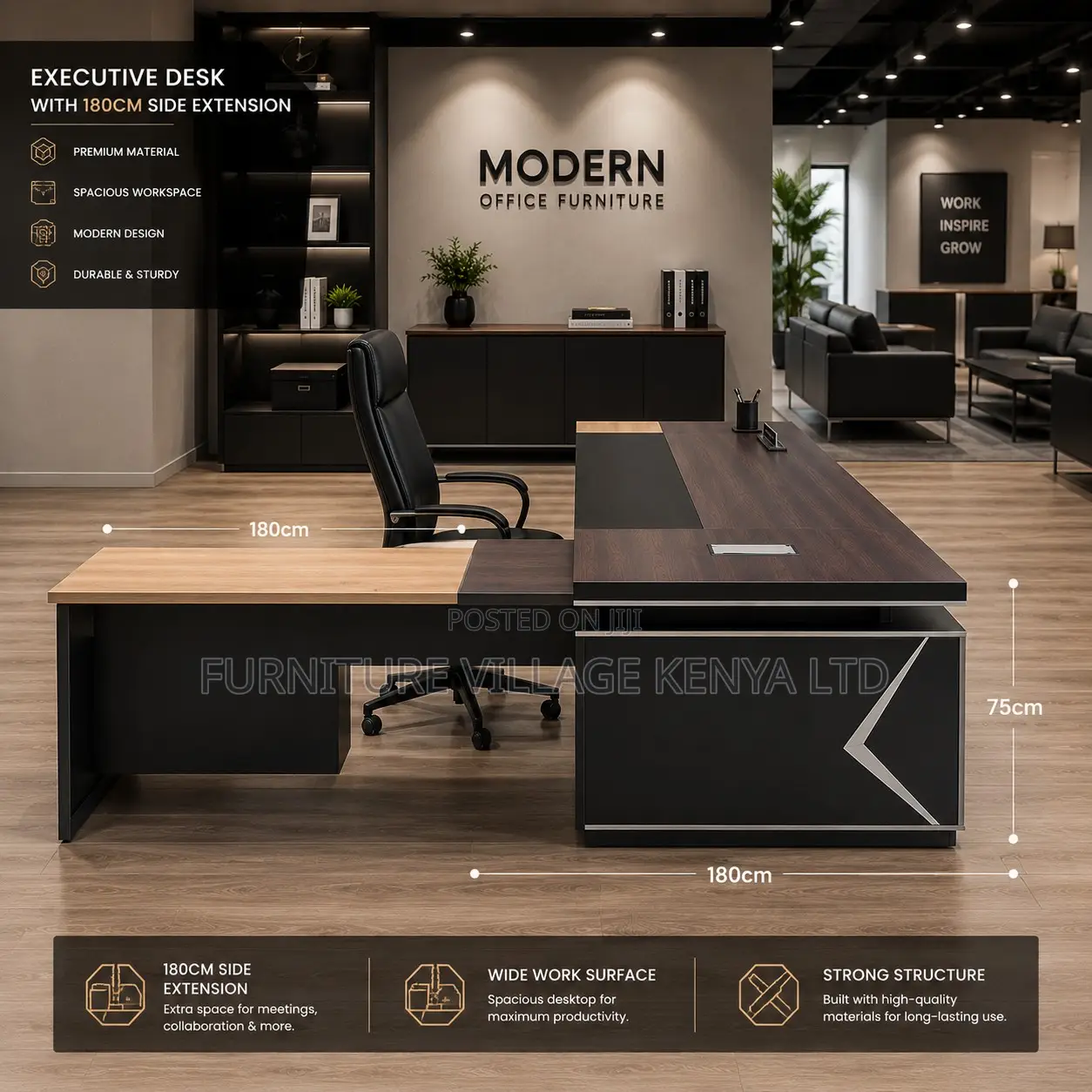 L-Shaped Imported Boss Desk