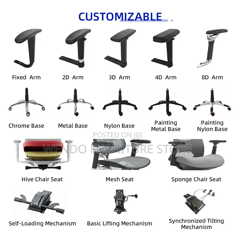 Office Chairs; High Back Reclining Adjustable Home Office Chair