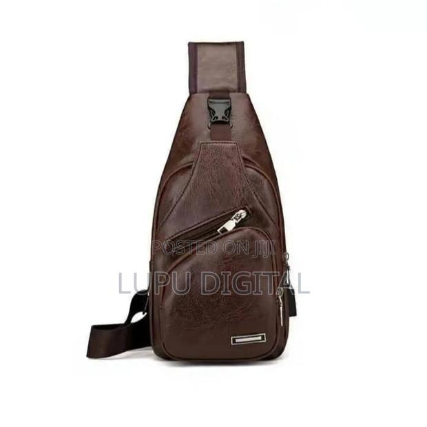 Fashion Men Chest Bag Pu Leather Usb Charging - thumbnail 4