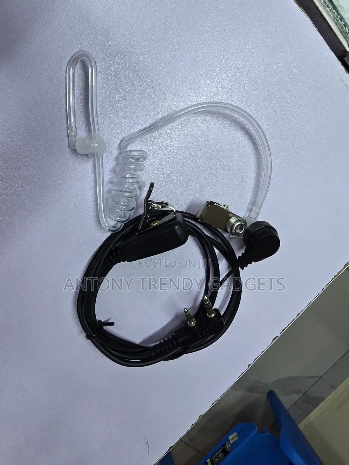 Clear Tube Surveillance Earpiece Compatible With 2 Pin Radios
