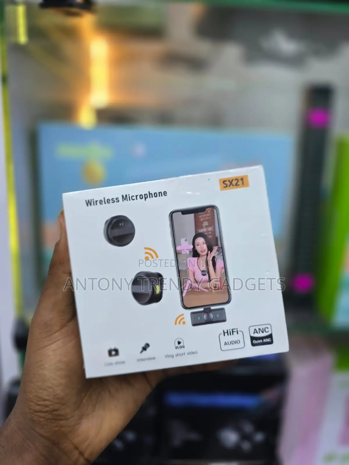 Sx21 Lapel Wireless Microphone for iPhone Android Camera