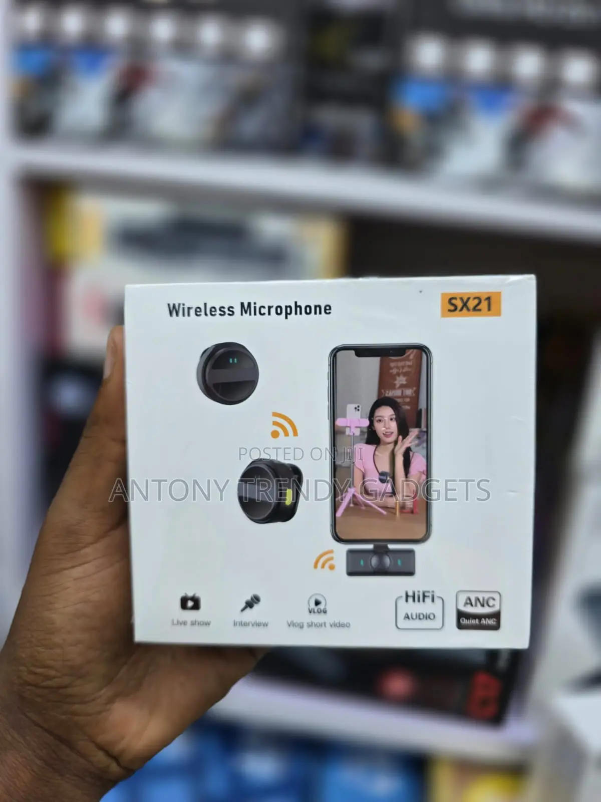 Sx21 Lapel Wireless Microphone for iPhone Android Camera