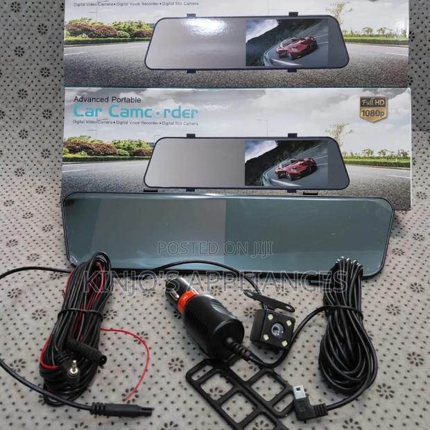 Full Hd 1080p Touch Screen Rearview Mirror Dashcam – 2 Lens Dual Camer