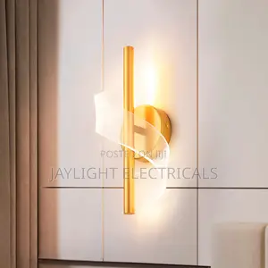 Golden Aluminum Led Wall Sconces With Acrylic Shade 12w for Bedroom