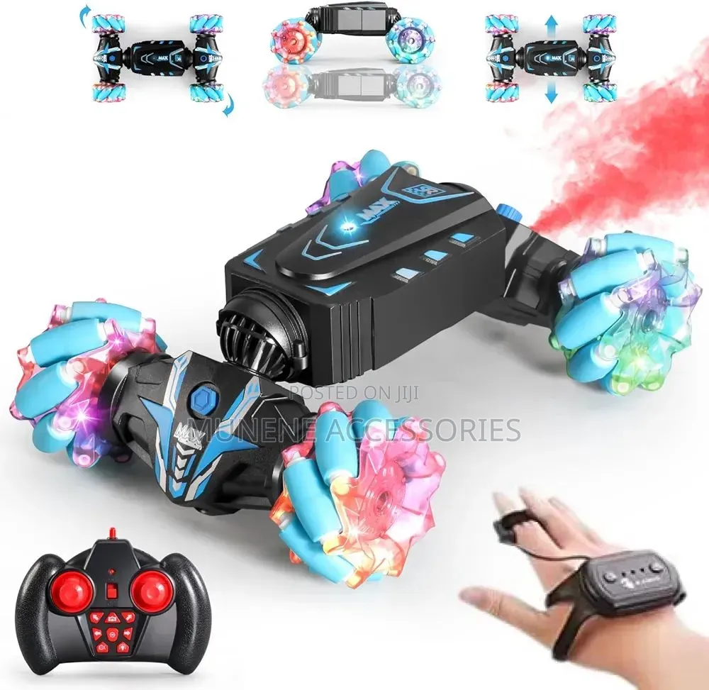 Gesture Sensing Rc Stunt Car With Light ,4wd Monster Truck 360° Flips