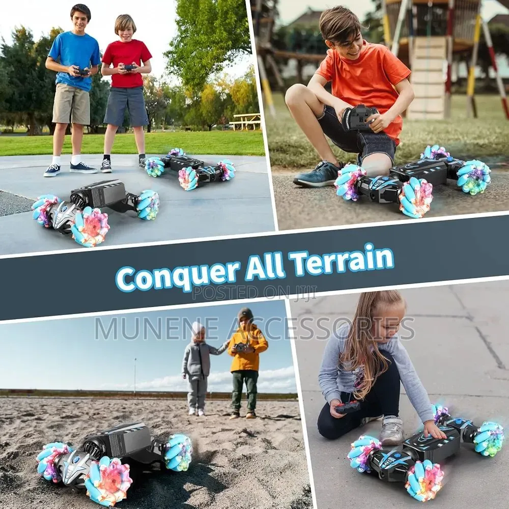 Gesture Sensing Rc Stunt Car With Light ,4wd Monster Truck 360° Flips