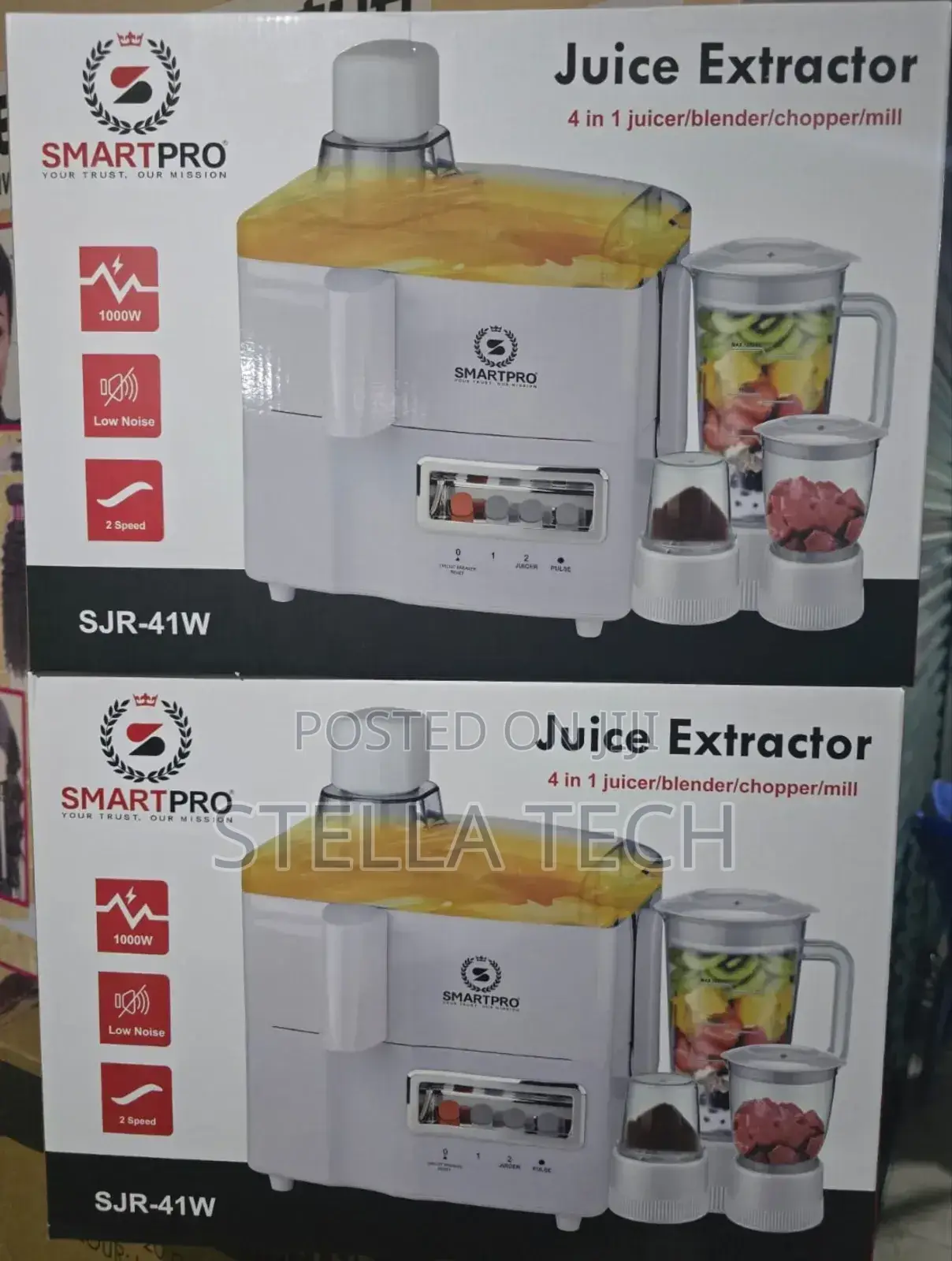 Smartpro 4 in 1 Juicer -Blender-Grinder and Mill Food Processor