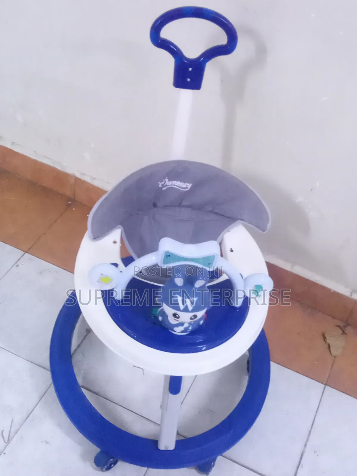 Movable Baby Walker With Push Metallic Handle