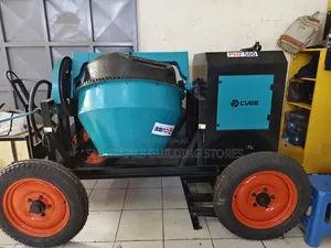 Cube Heavy-Duty Concrete Mixer With a 500-Liter Drum Capacity.