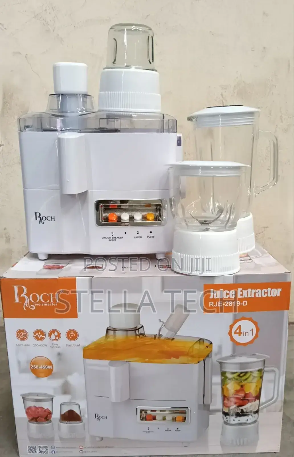 Roch 4 in 1 Juicer -Blender-Grinder and Mill Food Processor