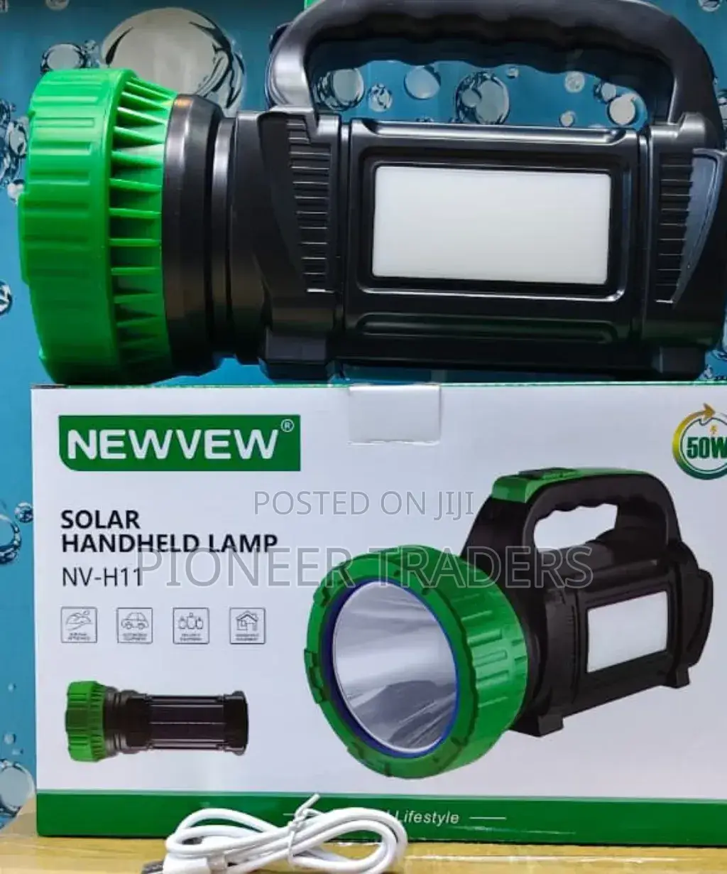 50w Solar Handheld Torch Is a Portable, Rechargeable Lighting Device