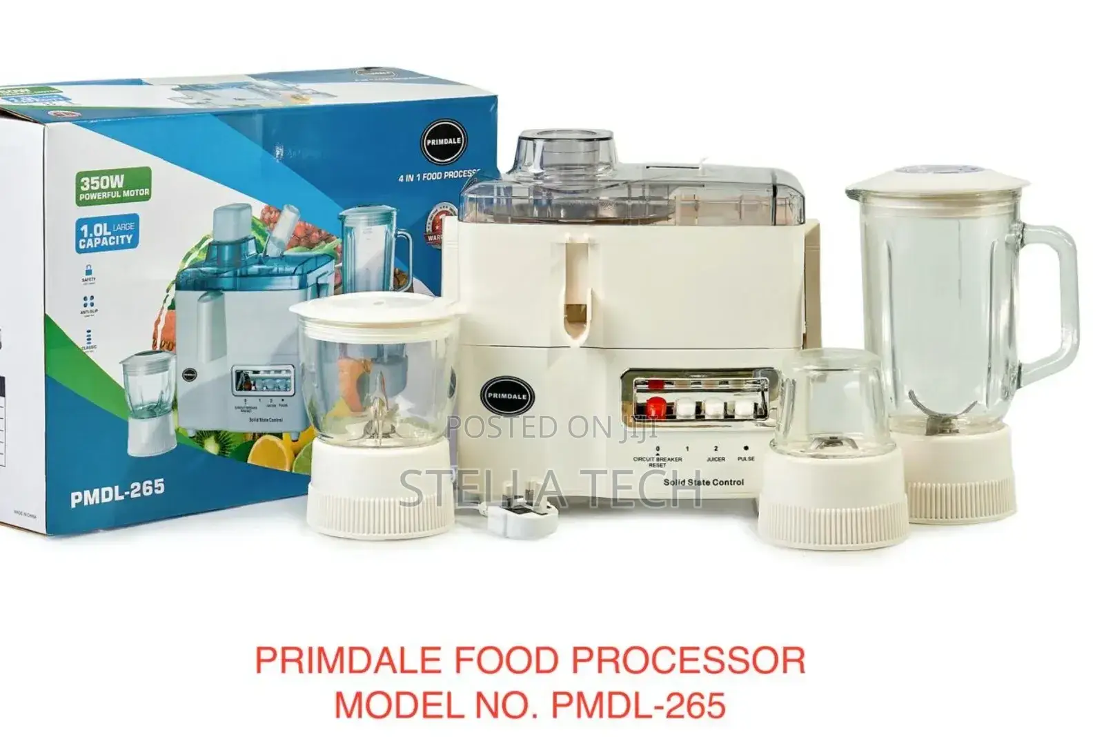 Primdale 4 in 1 Juicer -Blender-Grinder and Mill Food Processor