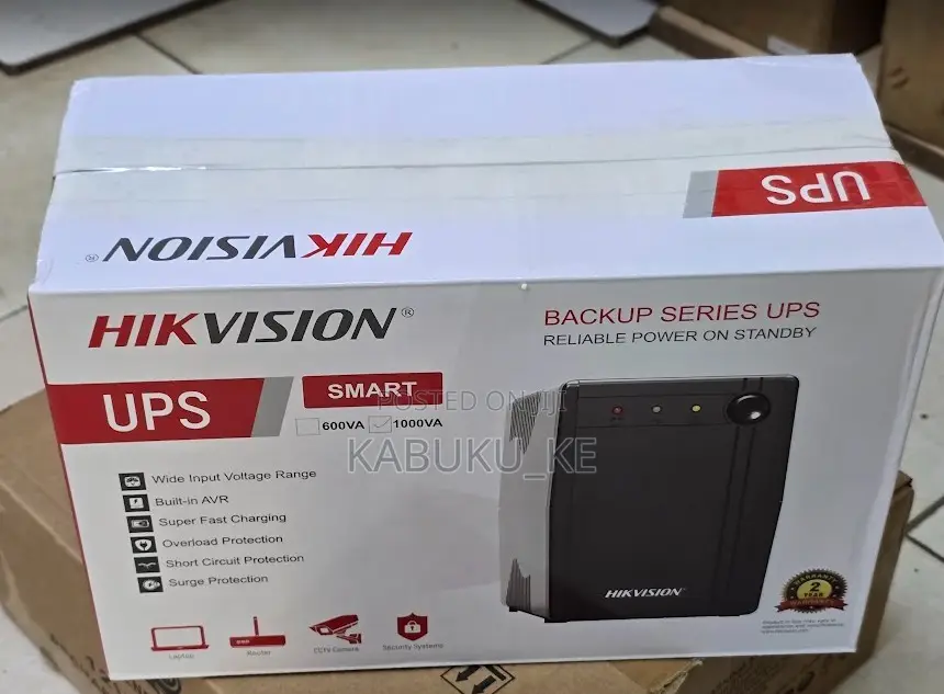 Original Hikvision 1000va Ups Backup Series 2 Socket