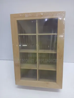 8 Slots Bamboo Wooden Teabag Organiser
