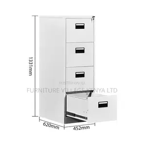 4 Drawer Single Lock Metallic Cabinet