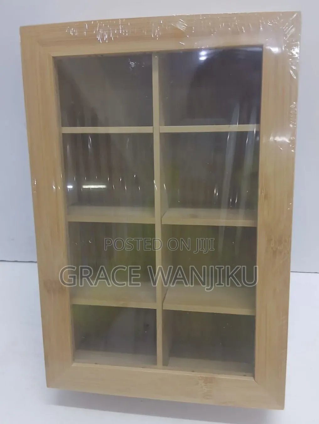 8 Slots Bamboo Wooden Teabag Organiser