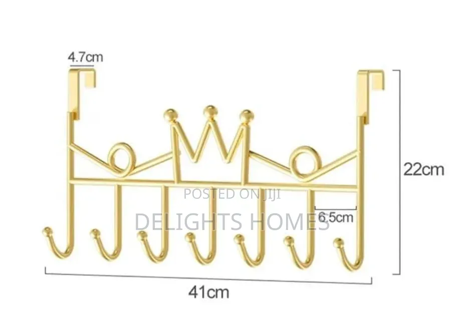 Heavy Gauge Behind The Door 7 Hooks Hanger_pa