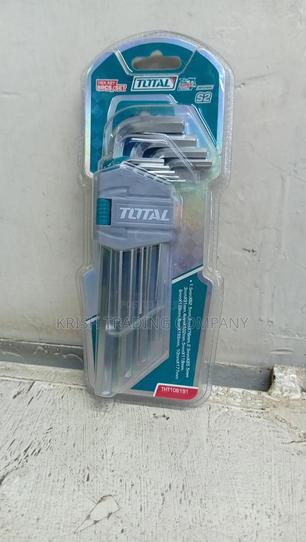 Total 9pcs Hex Key Set Tht106191