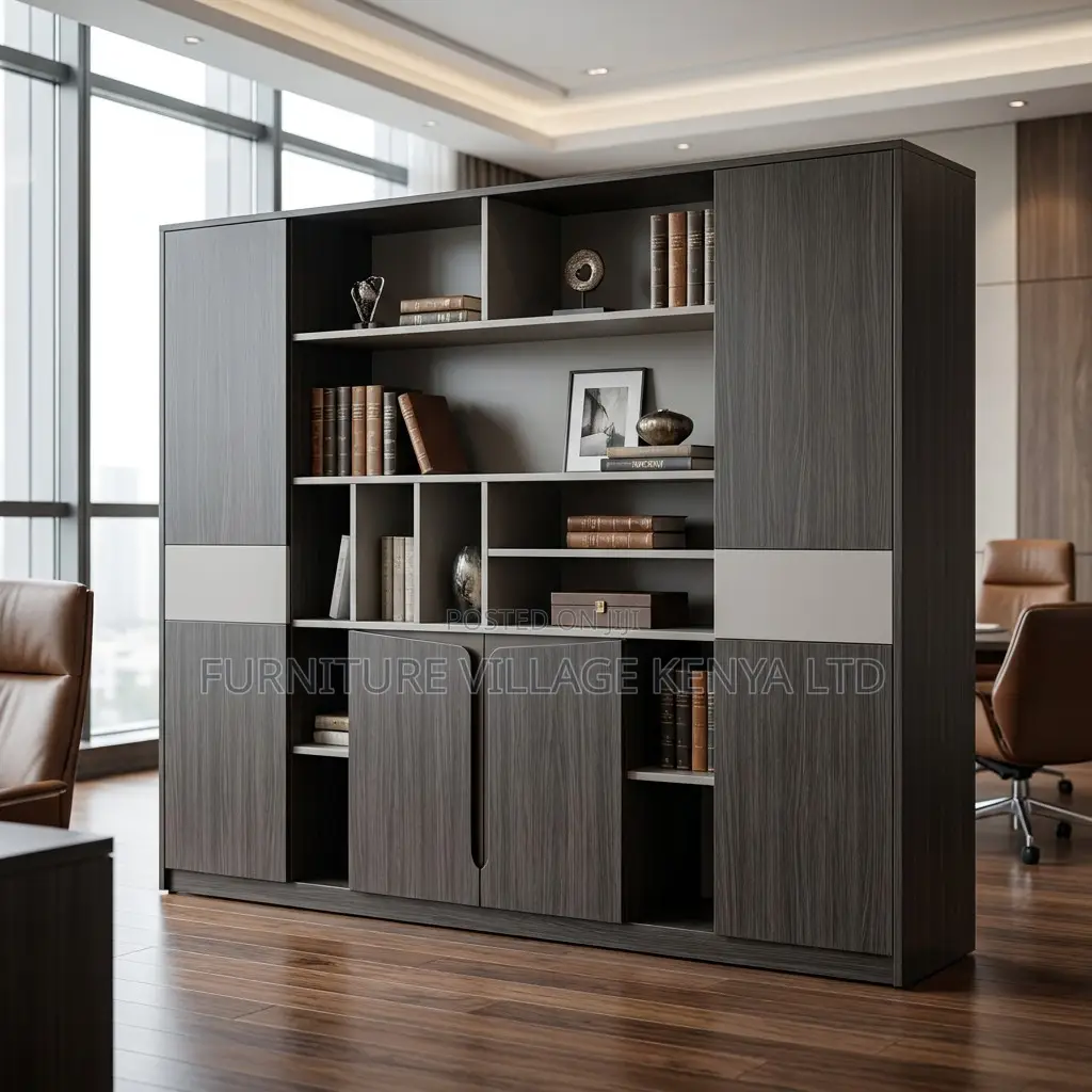 Imported Wooden Office Wall Unit