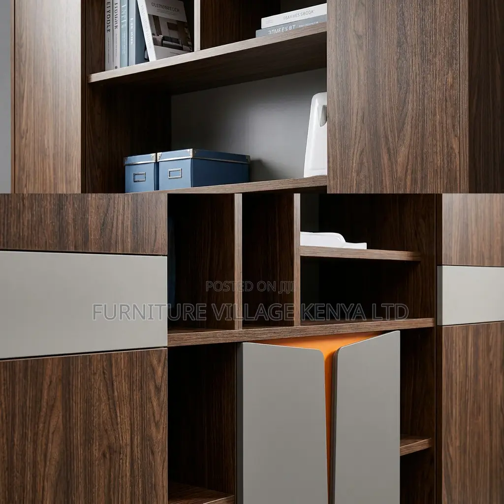 Imported Wooden Office Wall Unit