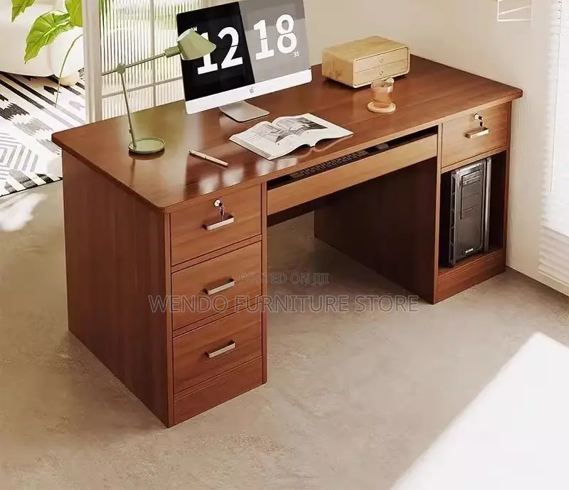 Office Desk; 1400mm Home Office Desk With Books Drawers