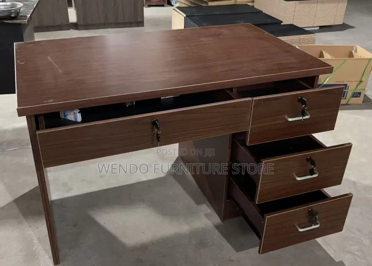 Office Desk; 1400mm Home Office Desk With Books Drawers