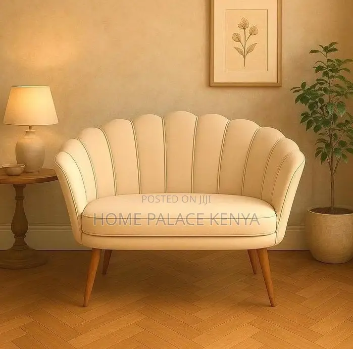 Loveseat: Linen Fabric 2-Seater Loveseat With High-Density Cushioning