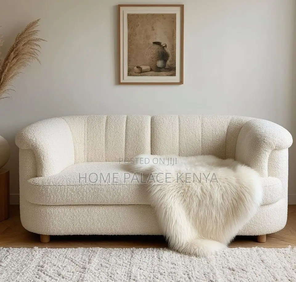 Loveseat: Linen Fabric 2-Seater Loveseat With High-Density Cushioning