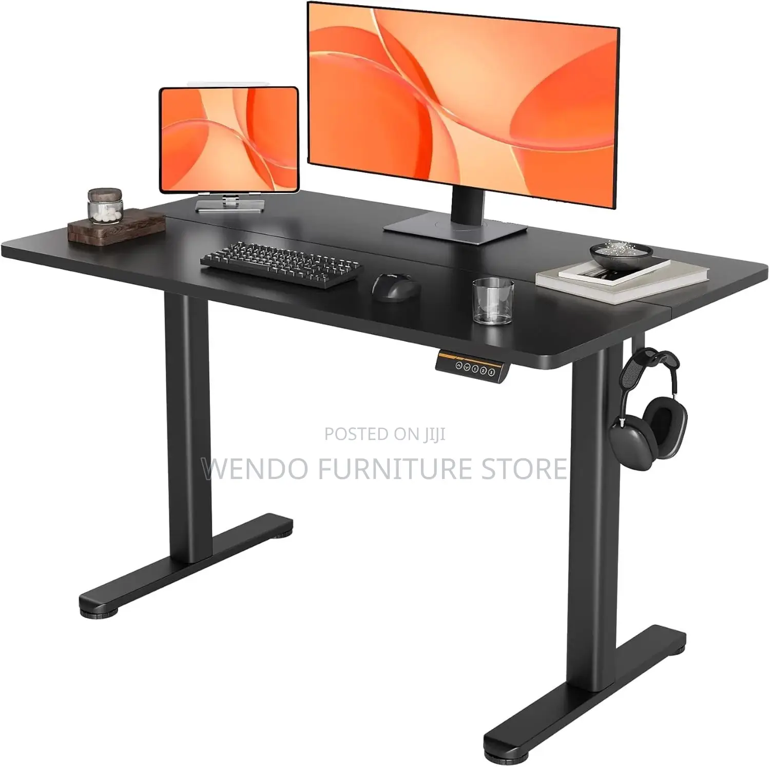 Office Desk; 1.2 Meters Adjustable Height Home Office Electric Tables