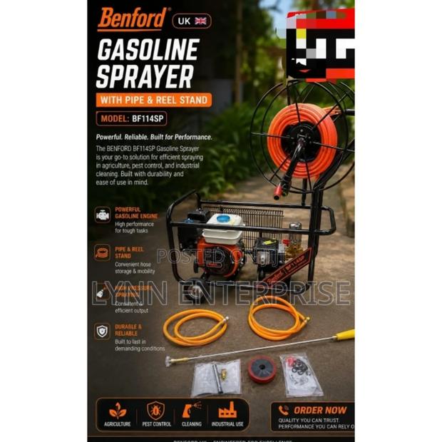 Benford Uk Gasoline Sprayer With Pipe and Reel Stand
