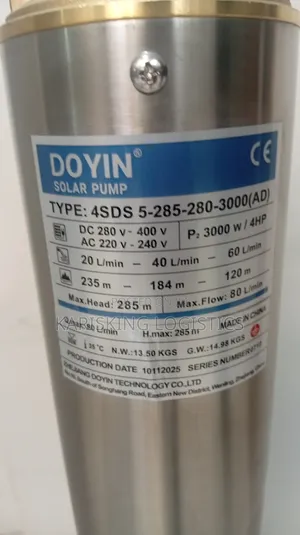 285 Meter's Doyin Submersible Pump Hybrid With Ac and Dc Motor